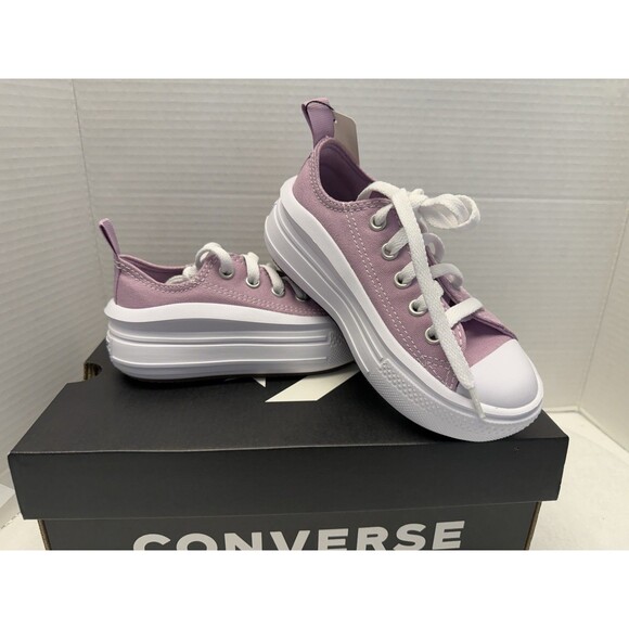 Converse Chuck Taylor  Purple All Star Move Low Platform Little Kids  Sz 11 New - Picture 1 of 12